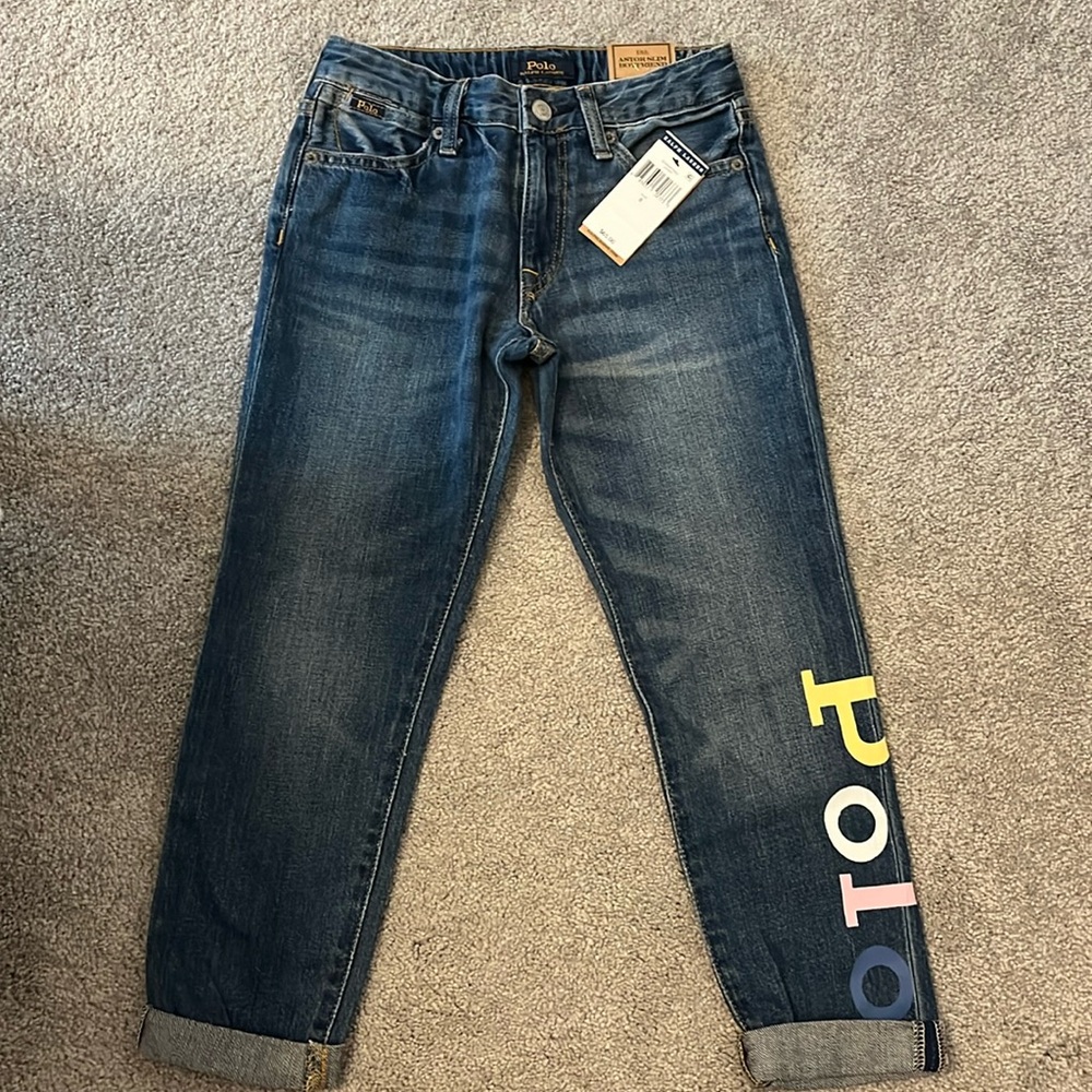 Polo Ralph Lauren Girls Astro Slim Boyfriend cut Jeans. Tags On. Never Worn.